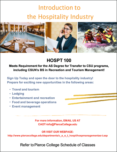 Introduction to the Hospitality Industry Flyer