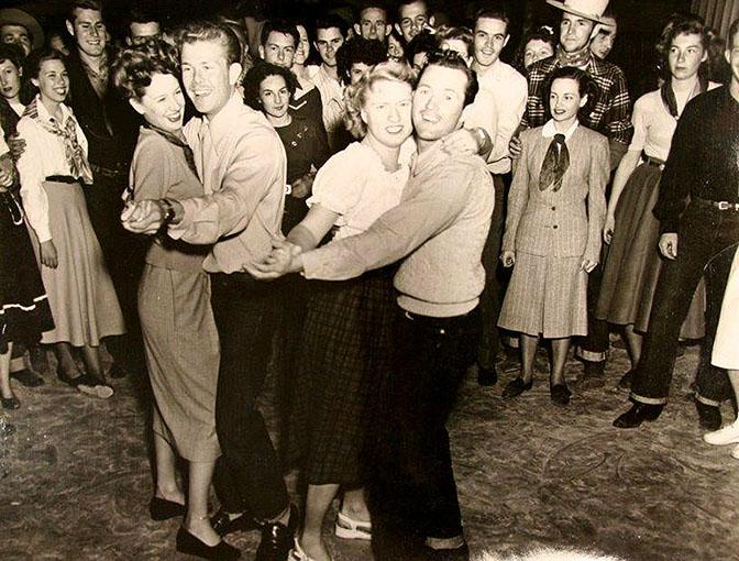 A Young Alvin Cleveland Dancing with a Girl