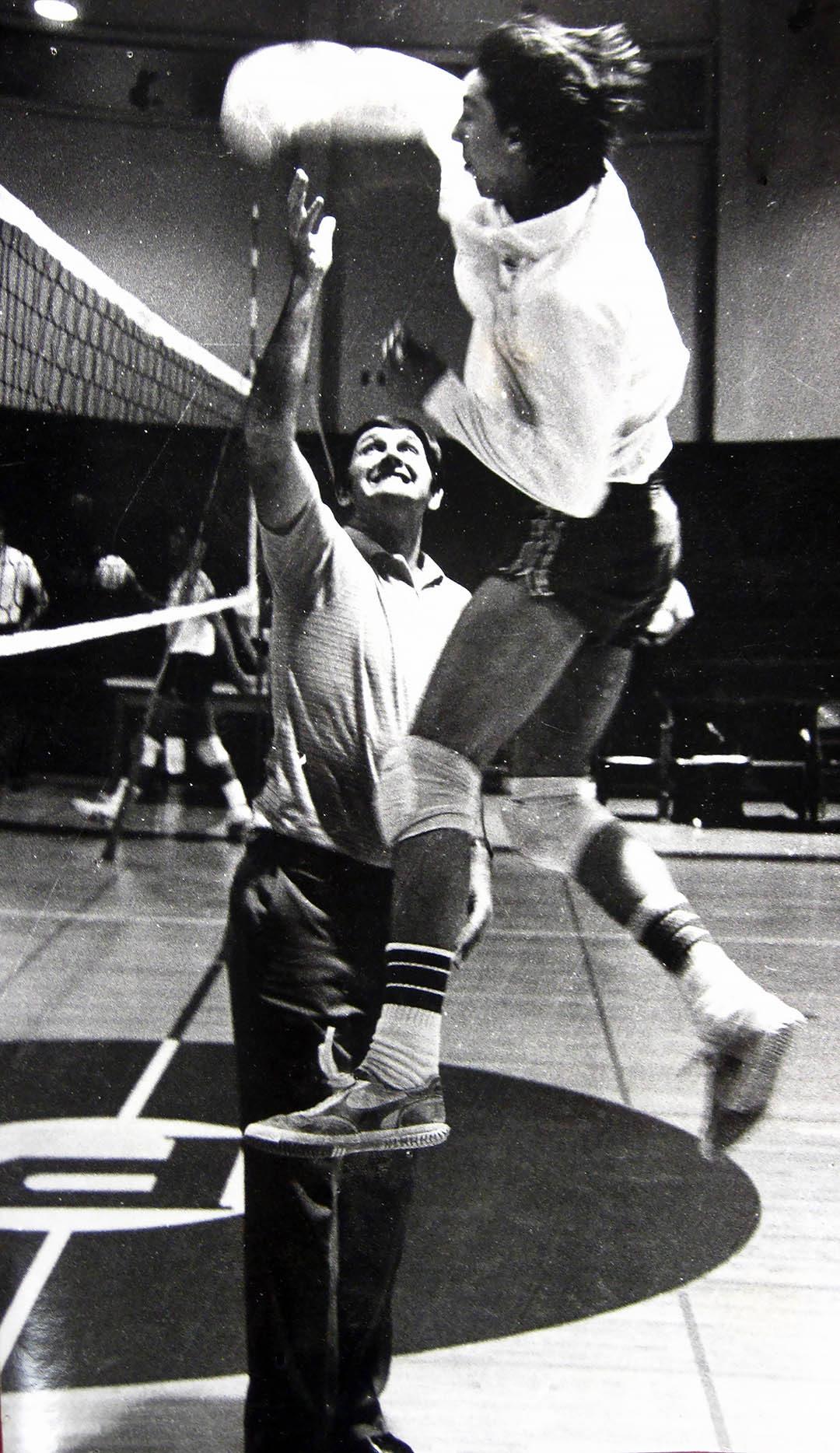 Ken Stanley in Volleyball Practice