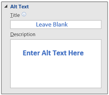 Word Alt Text with Directions