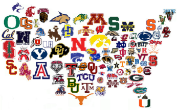 US Map of universities